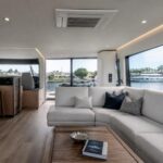 Marine air conditioning repair in a yacht salon in Fort Lauderdale