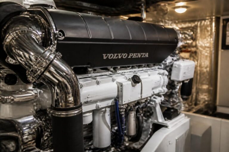 Marine diesel engine maintenance on a yacht engine in Fort Lauderdale